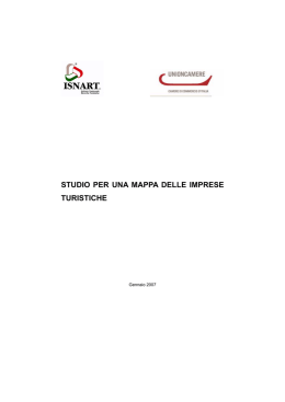 studio per una mappa delle imprese turistiche