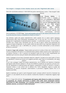 il Consiglio di Stato ribadisce ancora una volta l`illegittimit&agrave; delle