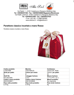 Panettone classico incartato a mano Rosso