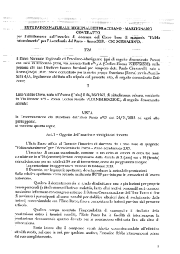 _ CONTRATTQ. per l`affidamento dell`incarico di docenza del "Corso