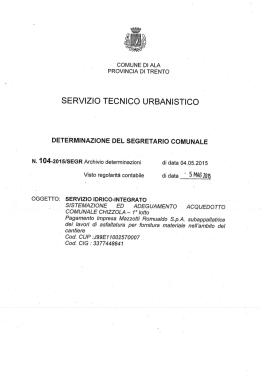 SERVIZIO TECNICO URBANISTICO