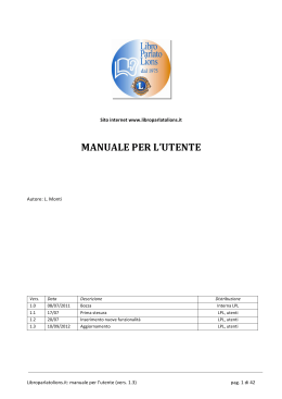 Manuale d`uso per gli utenti