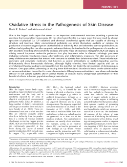 Oxidative Stress in the Pathogenesis of Skin Disease