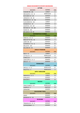 orario ricevimento - Istituto Comprensivo Petrarca