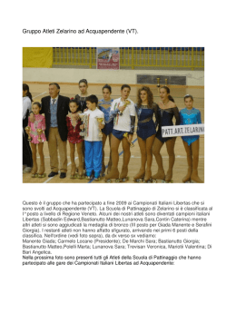 Gruppo Atleti Zelarino ad Acquapendente (VT).
