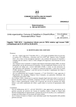 Unità organizzativa: Comune di Castellina in Chianti