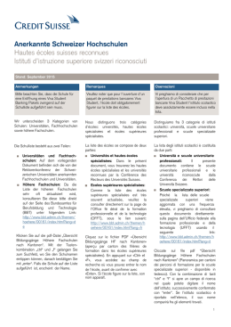 Liste - Credit Suisse