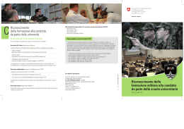 Riconoscimento della formazione militare alla condotta - VBS