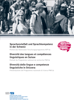 Sprachenvielfalt und Sprachkompetenz in der Schweiz