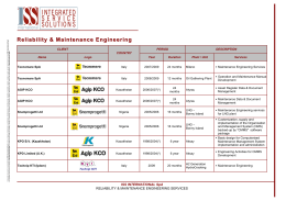 Reliability & Maintenance Engineering Reliability