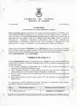 Verbale di Gara n&deg;5