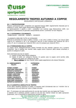 regolamento trofeo autunno a coppie
