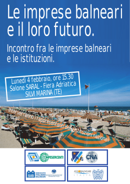 Incontro fra le imprese balneari e le istituzioni.