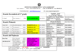 Scuola Secondaria di 1&deg; grado Scuole Primarie