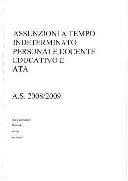 ASSUNZIONI ATEMPO i INDETERMINATO PERSONALE DOCENTE
