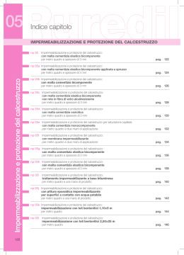 Impermeabilizzazione e protezione del calcestruzzo