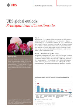 UBS global outlook Principali temi d`investimento
