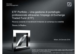ETF Portfolio – Una gestione di portafoglio