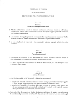|PROTOCOLLO PER 1 PROCESSI DEL LAVORO|