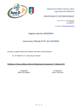 lista svincolati serie d