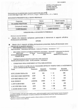 Situazione patrimoniale: Variazione anno 2015