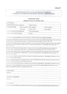 (Allegato N del D.P.R. 207/10 e smi)
