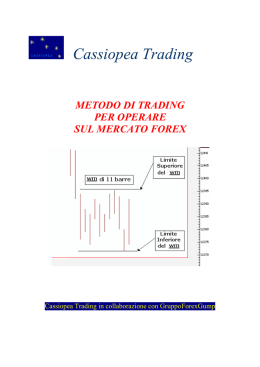 METODO DI TRADING PER OPERARE SUL MERCATO FOREX 1