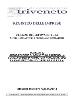 registro delle imprese utilizzo del software fedra