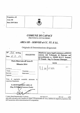 Determina Dirigenziale n. 311/2014