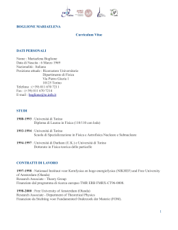 Curriculum Vitae - Campusnet Unito