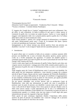 Lo sport per disabili