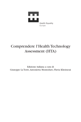 Comprendere HTA - Italian Journal of Public Health World