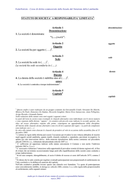 STATUTO DI SOCIETA` A RESPONSABILITA