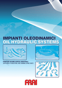 IMPIANTI OLEODINAMICI OIL HYDRAULIC SYSTEMS