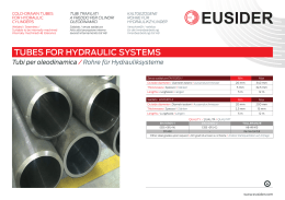 TUBES FOR HYDRAULIC SYSTEMS