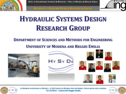 Presentazione HYSYDE - Unindustria Reggio Emilia
