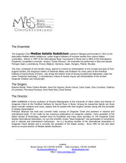 Bergamo, 18 settembre 2001 - Coro MEDIAE AETATIS SODALICIUM