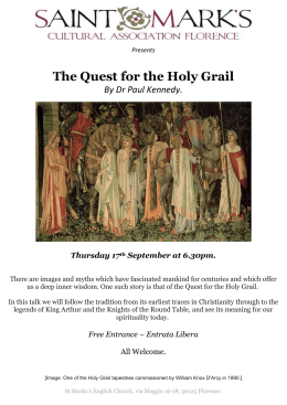 The Quest for the Holy Grail - British Institute of Florence
