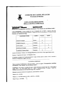 copia di deliberazione della giunta comunale