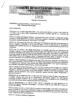 determinazione del responsabile dell.