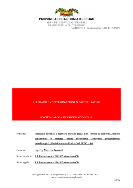 Allegato II SGA alcoa - Provincia di Carbonia Iglesias
