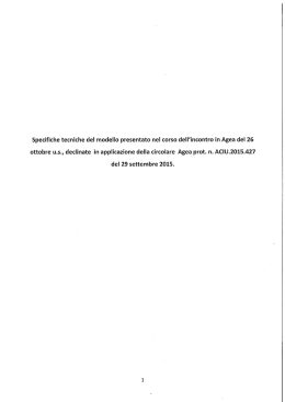 Specifiche tecniche incontro Direttori OP del 26 ottobre 2015