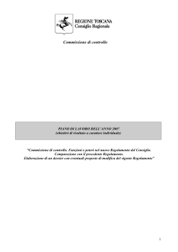 Commissione di controllo - Consiglio Regionale della Toscana