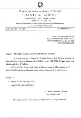 &ldquo; DANTE ALIGHIERI &rdquo; - Scuola Dante Alighieri Selargius