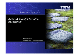 System & Security Information Management