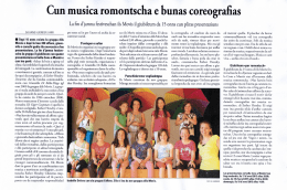 Cun musica romontscha e bunas coreograﬁas