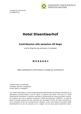 Hotel Disentiserhof Contribuziun alla sanaziun dil bogn