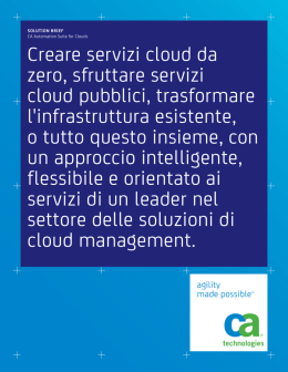 Creare servizi cloud da zero, sfruttare servizi