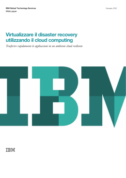 Virtualizzare il disaster recovery utilizzando il cloud computing