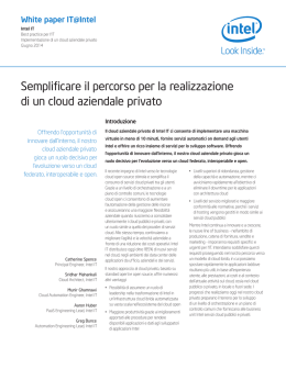 Semplificare il percorso per la realizzazione di un cloud